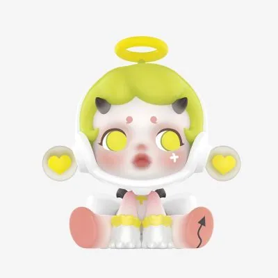 Skullpanda Fake Angel figure — Ancient Castle series, official Pop Mart render