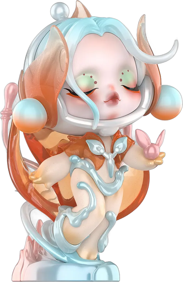 Skullpanda figure from The Sound series — official Pop Mart render